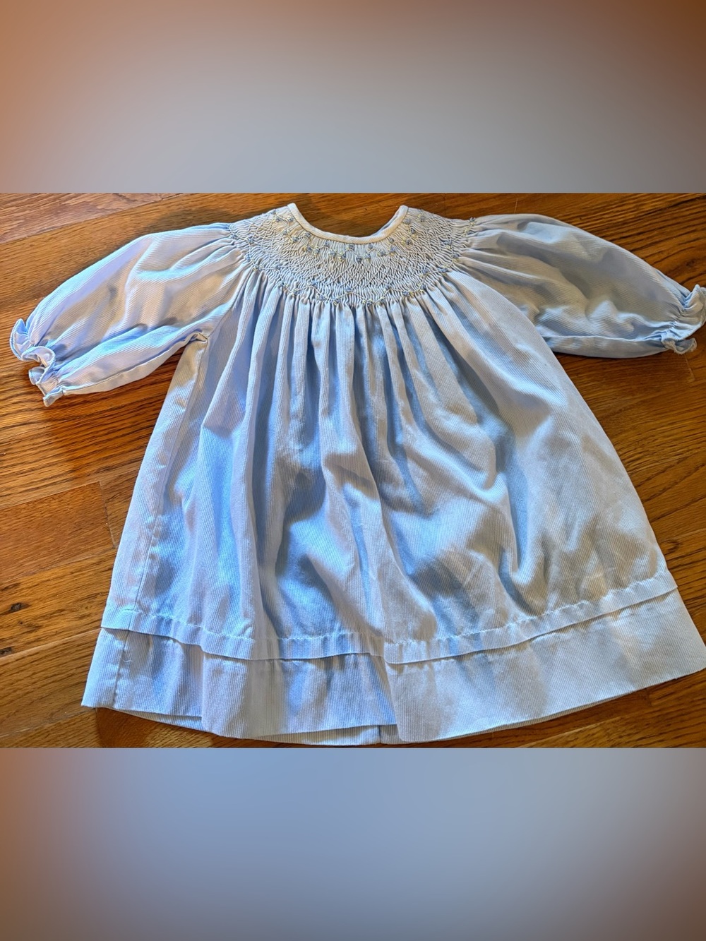 Carriage Boutiques Smocked Dress, Blue, Size 3M